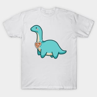 Cute dino, Gingerbread Long Neck, Dinosaurus. T-Shirt